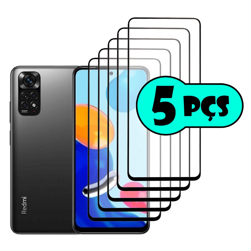 Kit Com 5 Películas de Vidro 3D Para Xiaomi Redmi Note 11 / 11S