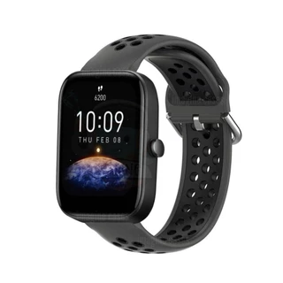 Pulseira De Silicone Furadinha Sport Com Fecho Amazfit Bip 3