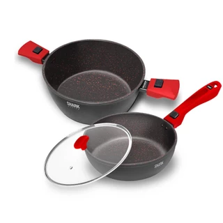 Panelas Polishop Ichef com Tampa - Ultra Family - Day By Day 24cm - Vermelha
