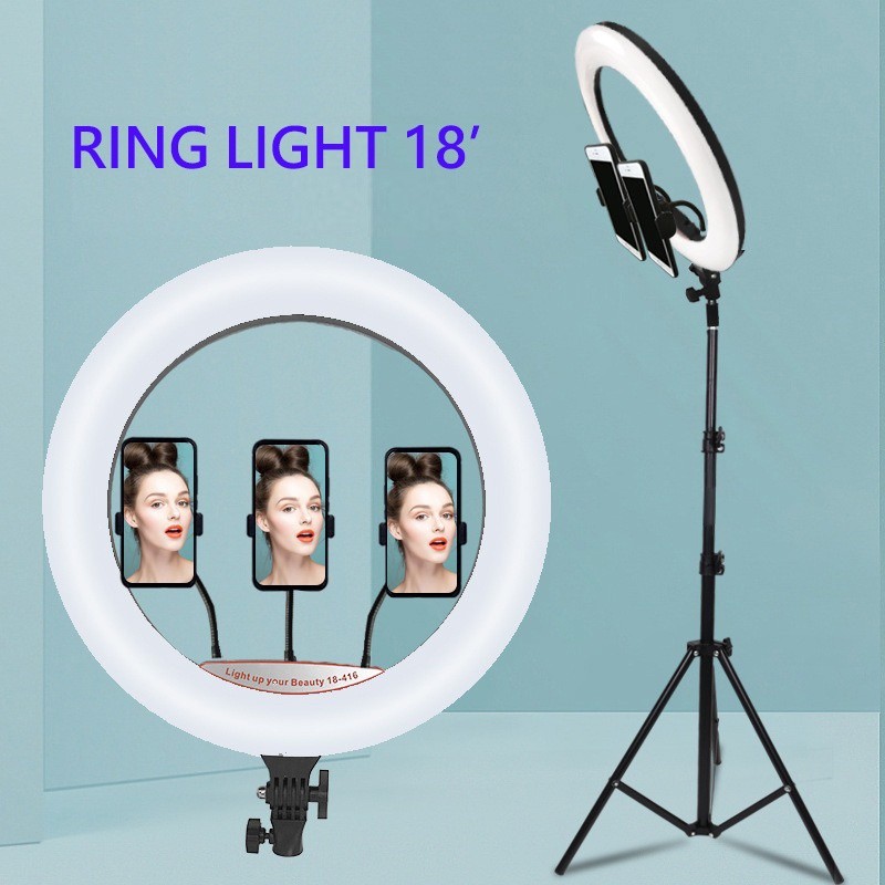 Ring Light Profissional Luz Iluminação Grande 18 Polegadas com controle e blutooth