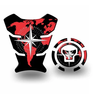 Adesivo Protetor Tanque Xre 190 Tankpad + Bocal Xre190 Resinado 3d Vermelho