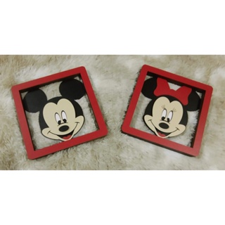 Kit Quadros Minnie E Mickey 3d Zona Criativa