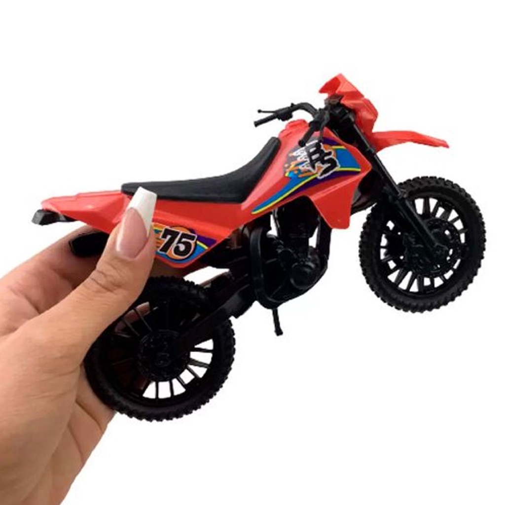 Moto Trilha Moto Cross Diversão Para Crianças Tamanho 18 cm TS Toys  Aventura