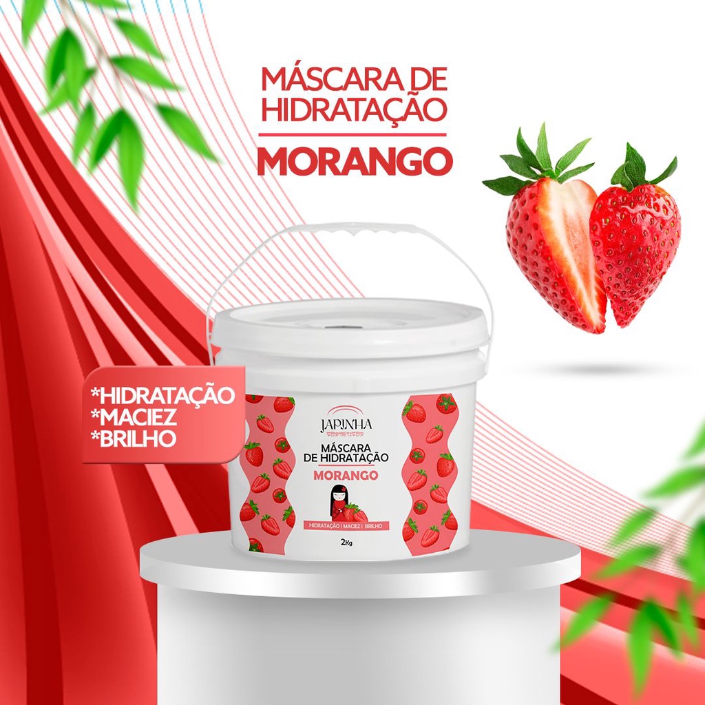 MASCARA HIDRATANTE JAPINHA MORANGO 2KG HIDRATAÇÃO INTENSA