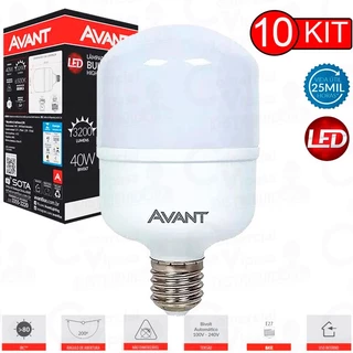Kit Jogo 10 Lâmpada Led Modelo Bulbo E27 40W Branca Bivolt Normatizada AVANT Original Alta Qualidade em Oferta na Shopee