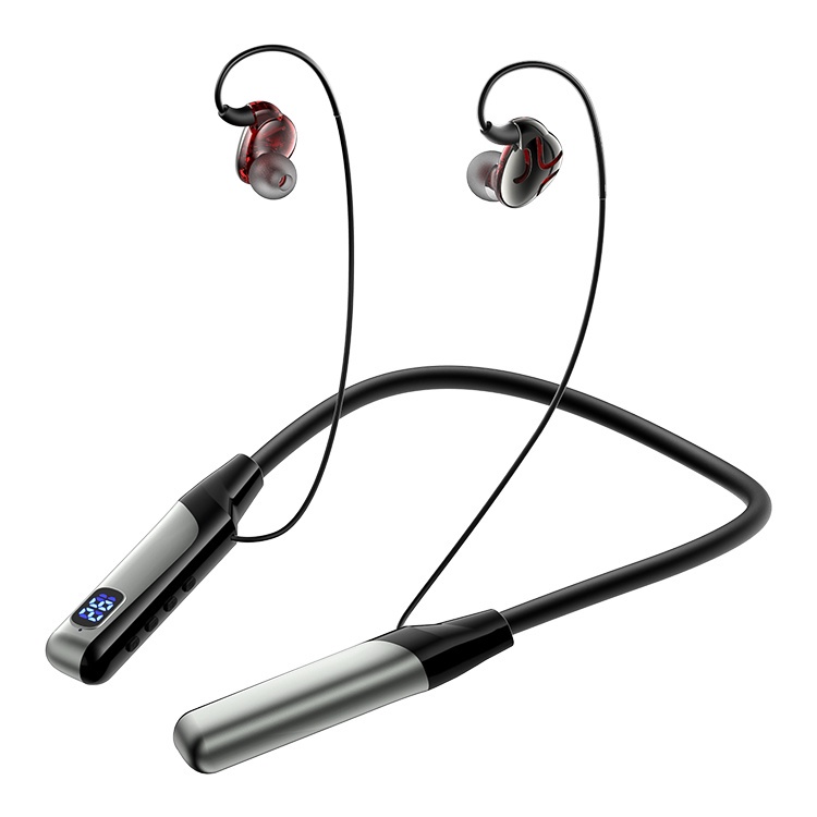 Faixa De 80 Horas De Pescoço Fones De Ouvido Bluetooth Sem Fio Com Microfone Bass Stereo Sport Suporte Para Reprodução De Cartões TF
