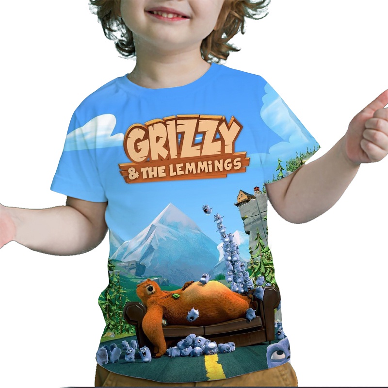 Criança grizzy e os lemmings lápis caso crianças dos desenhos animados  anime jogo caixa de lápis estudante caneta saco meninos meninas grande