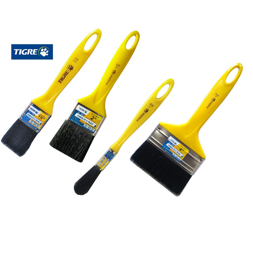 Trincha Pincel Sintetico Tigre 519 Diversos Tamanhos | Shopee Brasil