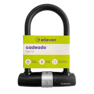 Cadeado Bicicleta Bike Moto Segurança Elleven Tipo U 170mm X 245mm