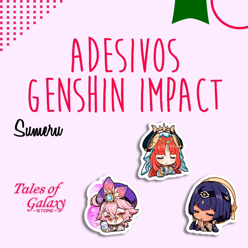 Adesivos Holográficos - Personagens 5 estrelas de Genshin Impact