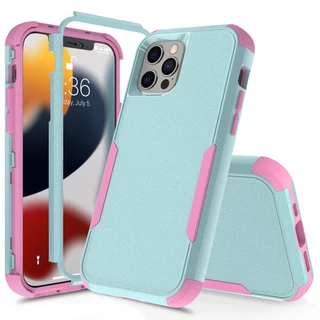 Capa Armadura Híbrida Anti-Impacto 3 Em 1 Para iPhone 14 Pro Max 14 Plus Dura Contraste Colorida