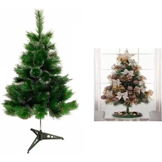 Árvore de natal pinheiro com neve 60cm 35 galhos /A0606M