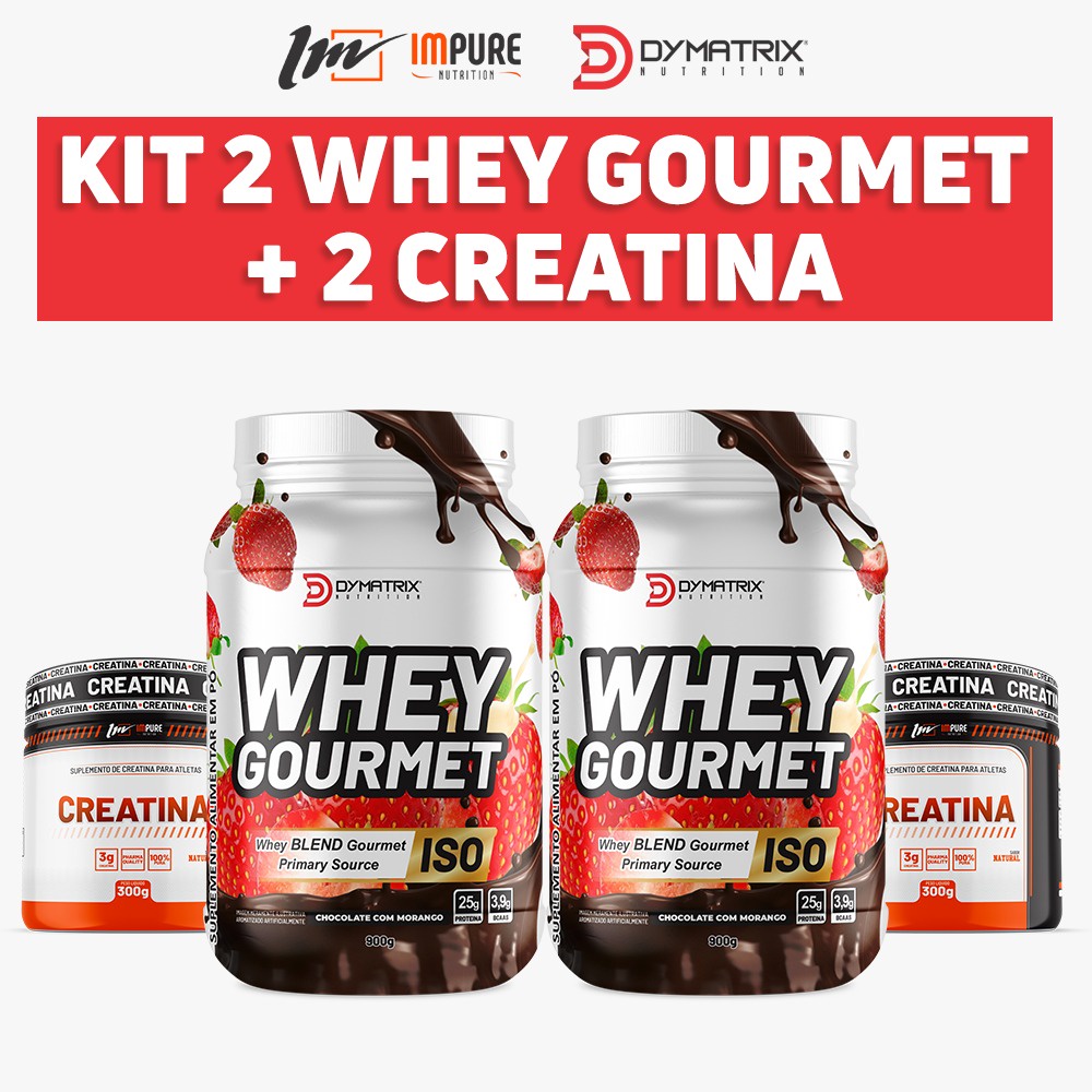 2 Whey Protein Gourmet ISO + 2 Creatina Monohidratada IMPURE 300g