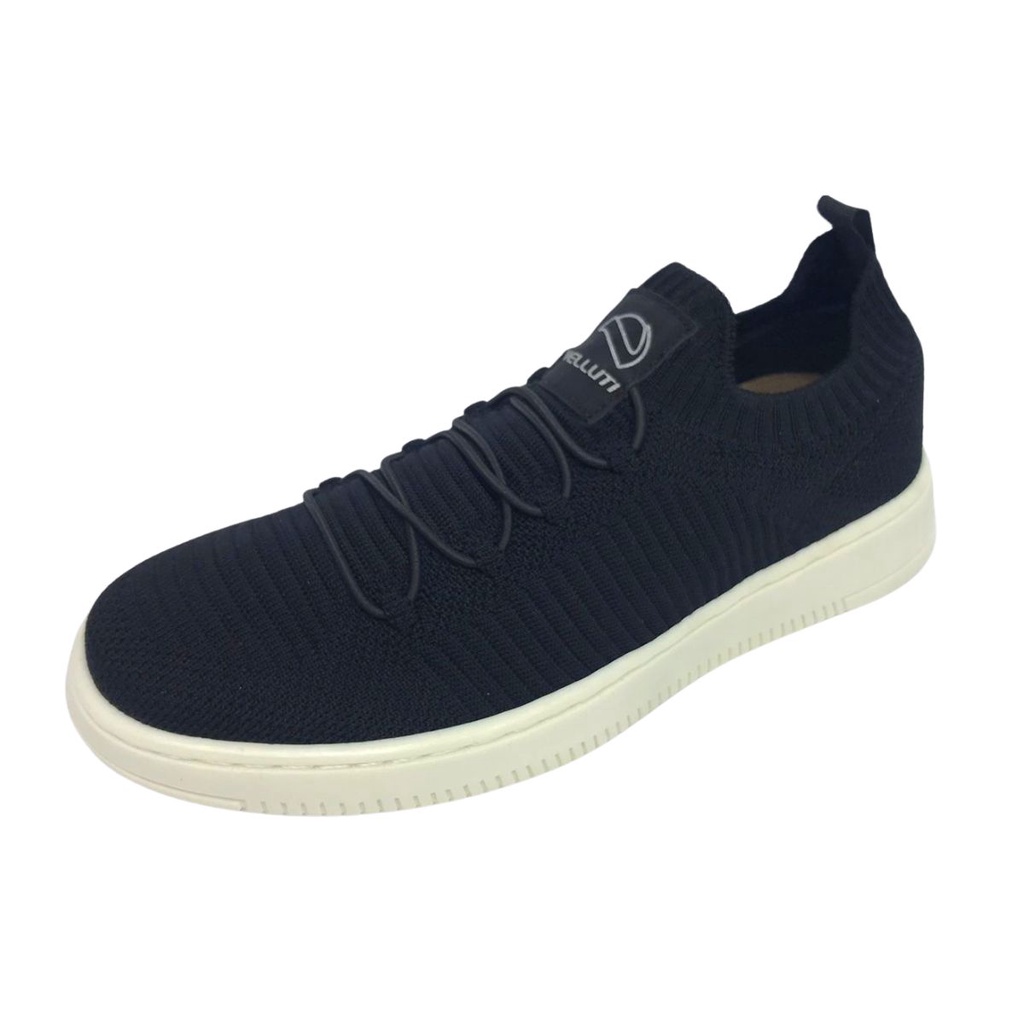Sapatênis Velluti Masculino Knit Bold Preto Tecido Calce Fácil Ultra ...