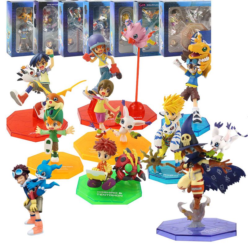 9 Pçs/set Japão Anime Monstro Digitais Digimon Figura Brinquedos