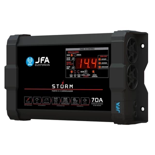 Fonte e Carregador Bateria Bivolt Jfa Storm 70a Digital Cca