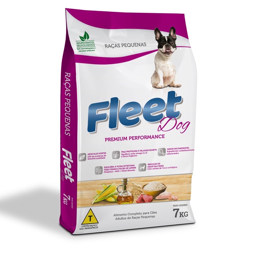 Fleet Dog Premium Performace Cães Adultos Raças Pequenas Sabor Carne - 10,1 kg