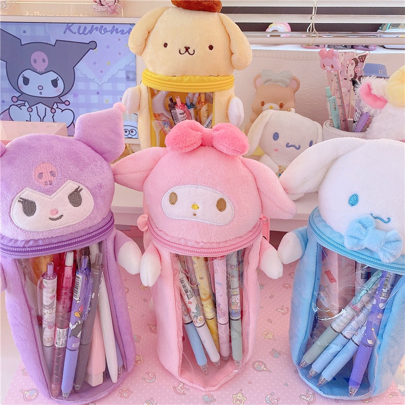 10cm Desenho Kawaii My Melody Kuromi Cinnamoroll Kt Cat Purin Dog Plush Toy  Anime Animais De Pelúcia Pingente Boneca - Escorrega o Preço