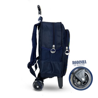 Mochila Infantil Viabags Com Rodinhas - Moto De Corrida