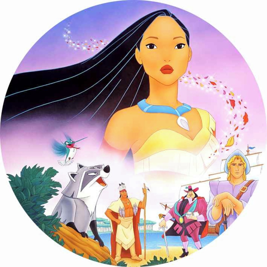 Painel Redondo em Lona Decoração De Festa Pocahontas 1,50 | Shopee Brasil