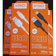 Cabo reforçado Kaidi Branco - 1 Metro - Tipo C