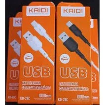 Cabo reforçado Kaidi Branco - 1 Metro - Tipo C