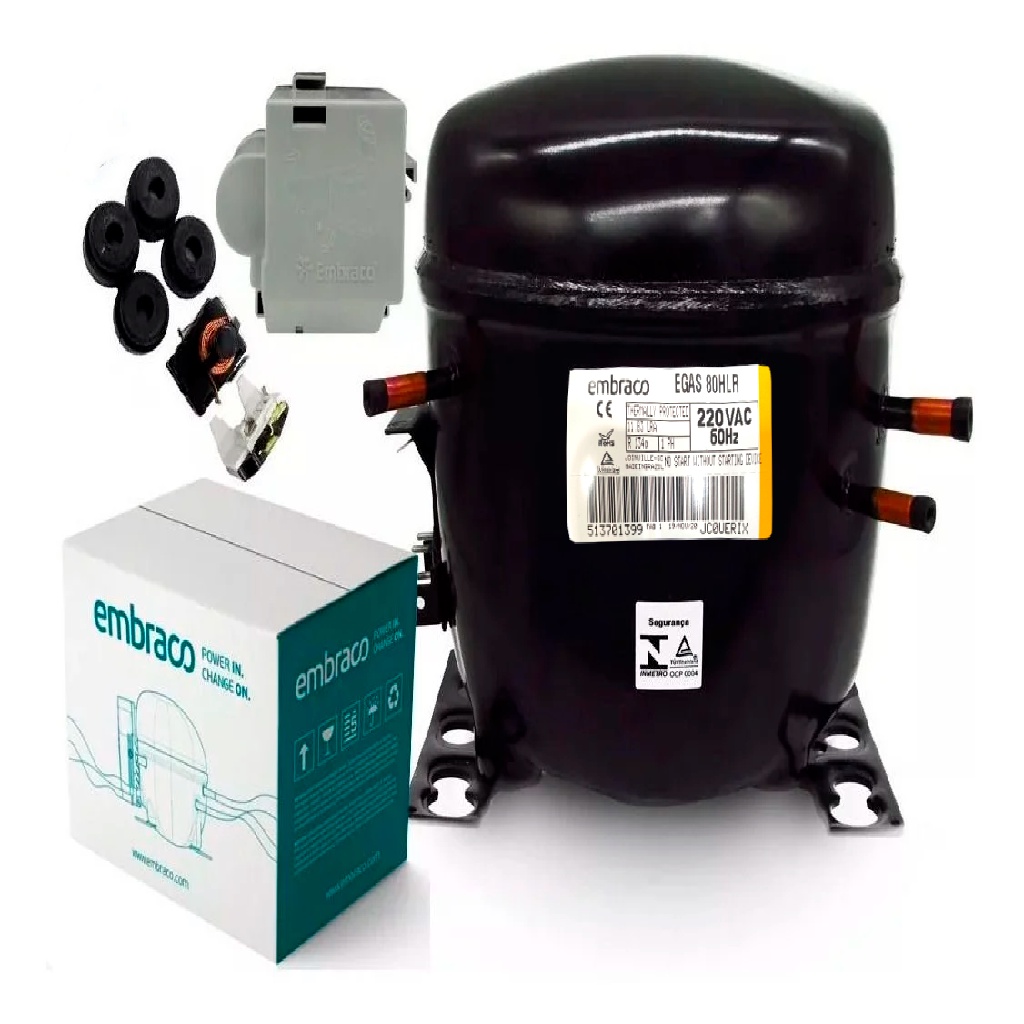 Compressor Embraco 1/4+ Emr80hlr R134 220v Coquinho Original | Shopee ...