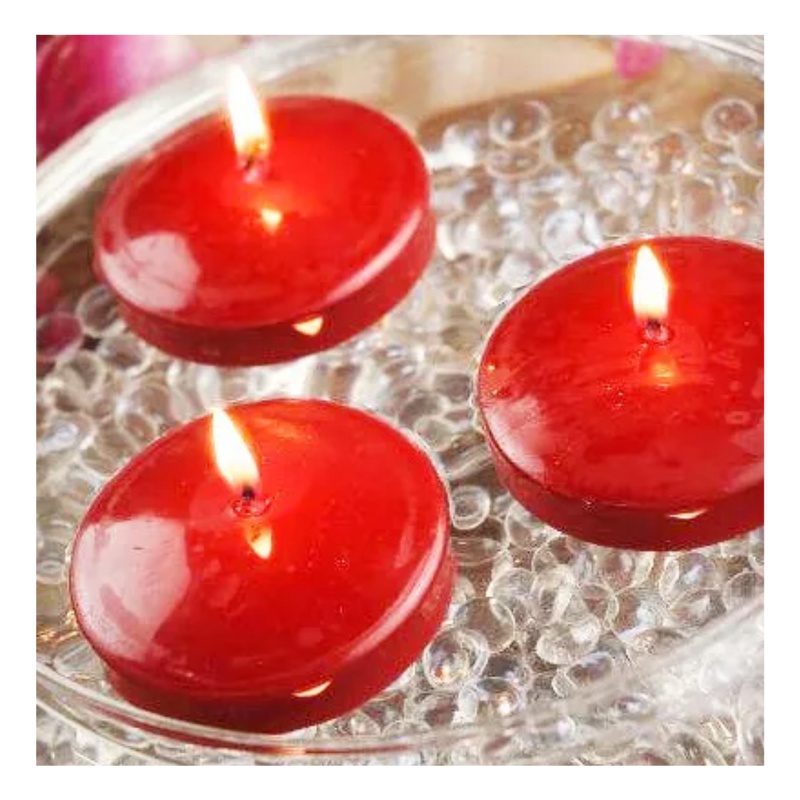 Velas Flutuantes Meia Bola Vermelha Decora O Romantica Shopee Brasil