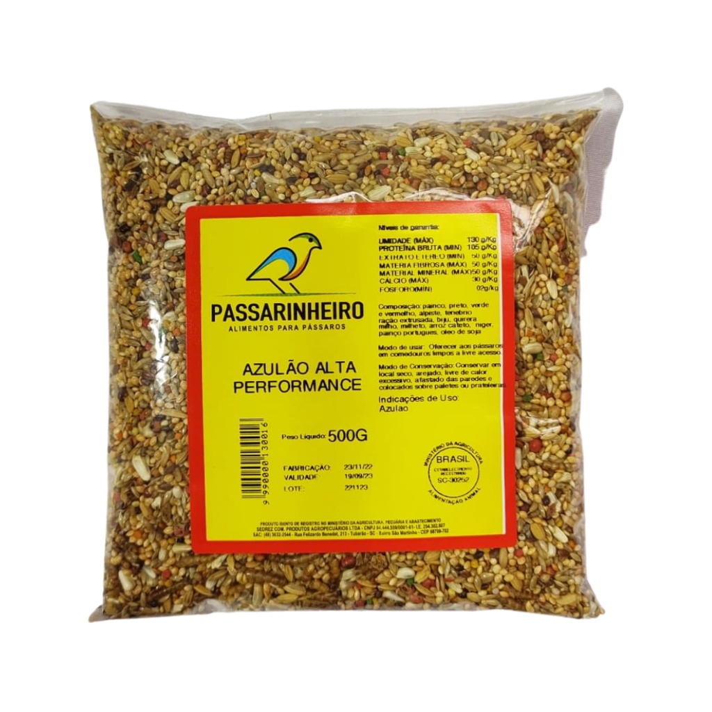 Ração Para Azulão de Alta Performance 500 gramas