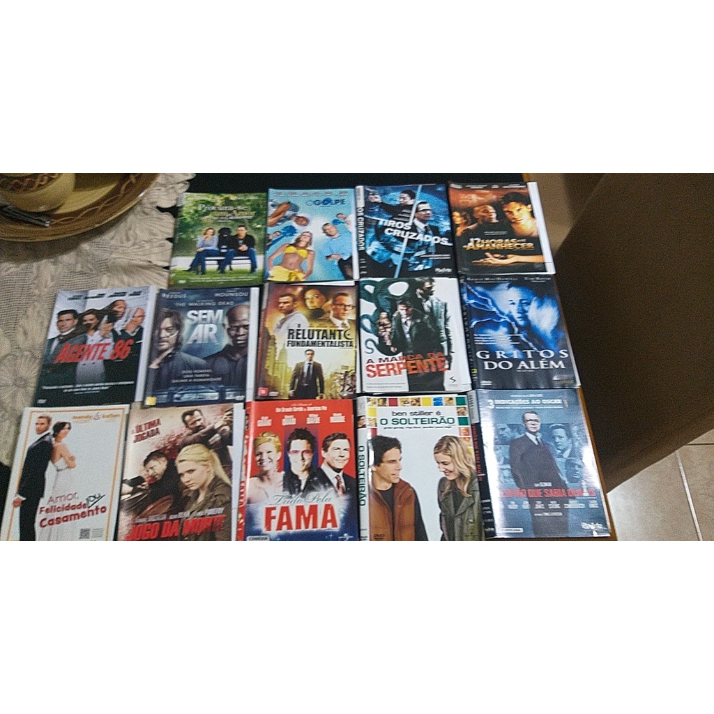 Lote 9 Dvds de Filmes Original | Shopee Brasil