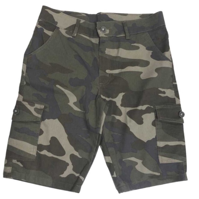 Bermuda Sarja Cargo Camuflada Adulto