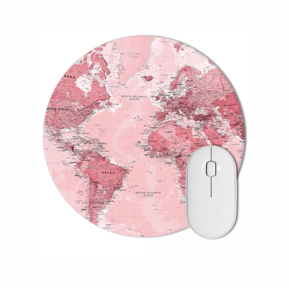 Mouse Pad Mapa Rosa MP 104