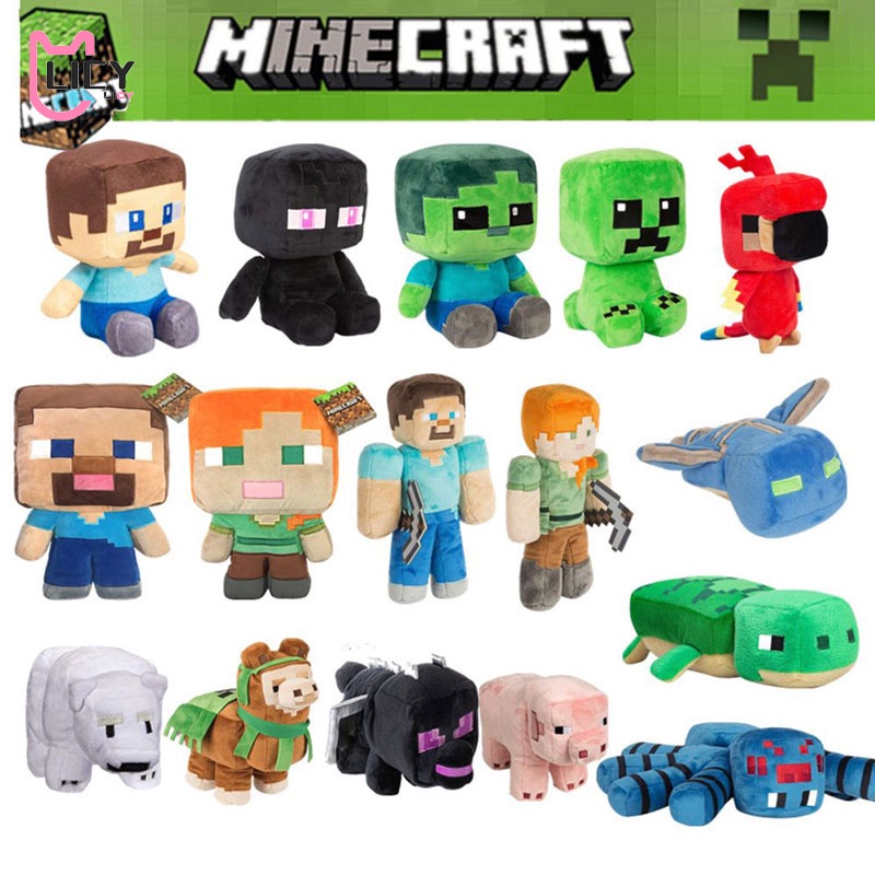 LICY Minecraft Menina Brinquedos De Pelúcia Jogo Suave Boneco Decoração  Periférico Coleção