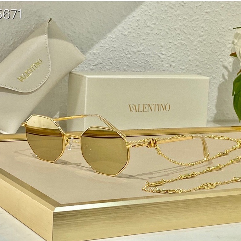 Desconto por tempo limitado de aniversário por sete dias Filme Dourado Óculos De Sol Feminino VA2040 Marrom À Beira-Mar