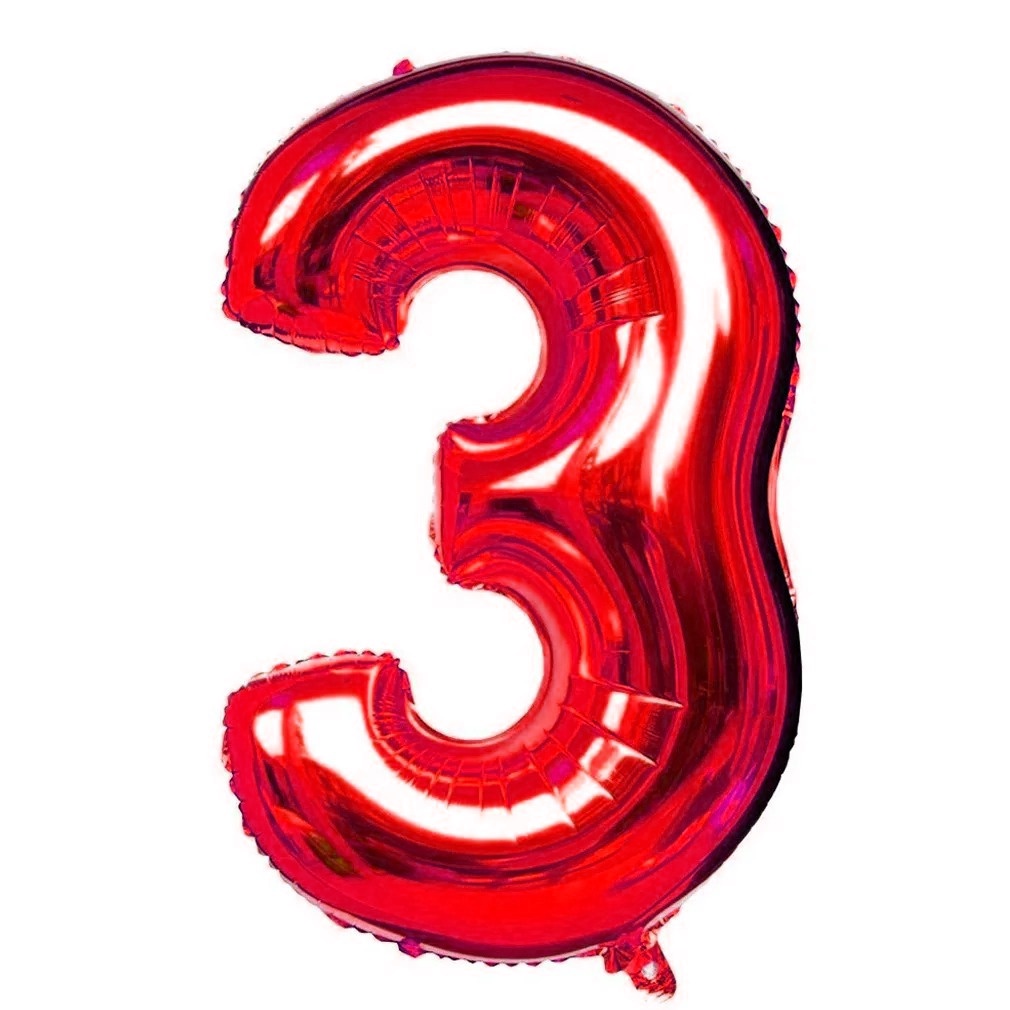 Balão Numero 3 Vermelho na Black Friday 2025 | BuscaProdutos