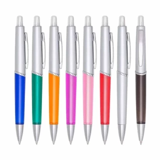 Caneta Esferográfica Ponta Média 1mm Retrátil Escrita Simples Azul Personalizável Atacado
