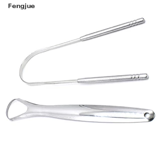 Raspador De Língua Fengjue 2PCS De Aço Inoxidável Higiene Oral BR