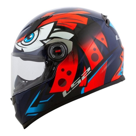 Capacete Ls2 Ff358 Tribal Laranja Azul