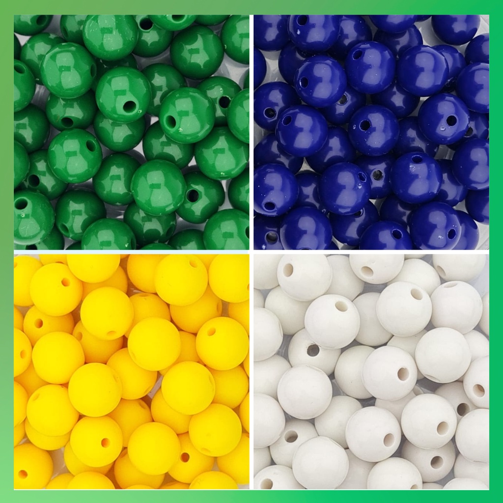 Miçangas Grandes 10un 12mm Cores Variadas Straps Colares Infantil ...