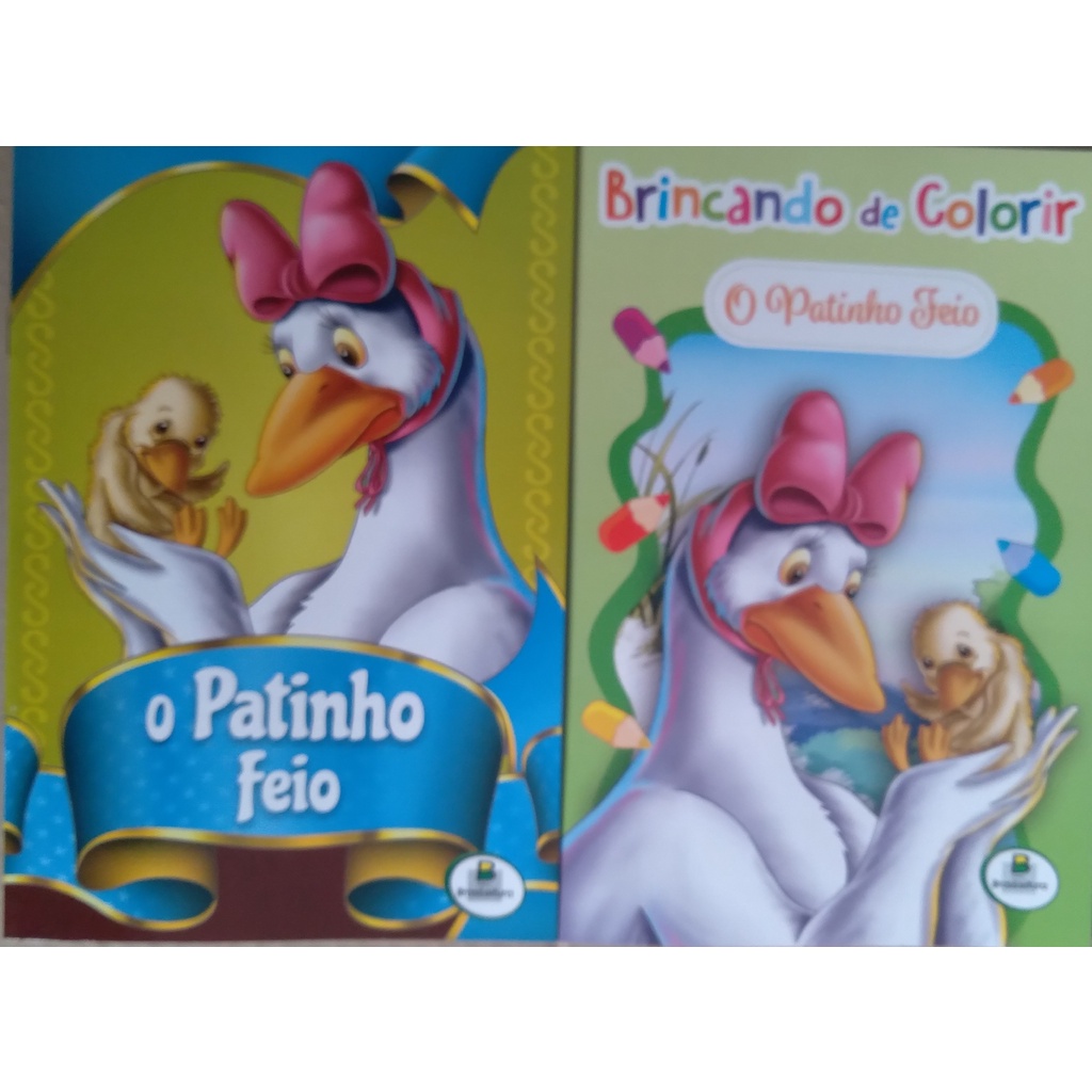 HISTÓRIA DO PATINHO FEIO PARA LER, PINTAR, COLORIR LIVRO - ESPAÇO