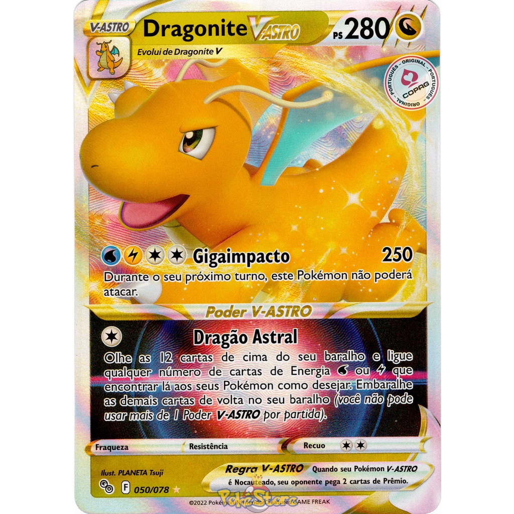 Copag - Pokémon - Hoje saiu a Box do Dragonite V-ASTRO, mas que tal  conhecer melhor o produto? Temos um artigo fresquinho lá no Blog da Copag  falando tudo sobre ele! bit.ly/box-dragonite-vastro