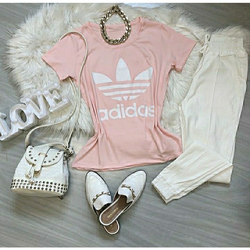 Blusa adidas rosa store bebe