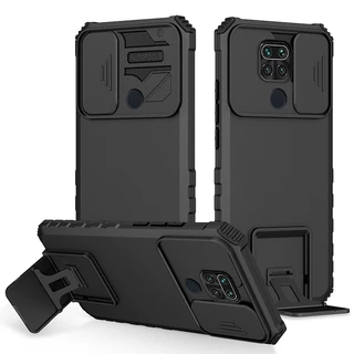 Capa Xiaomi Redmi Note 9 9S Pro Max Novo Suporte Para Janela Deslizante À Prova De Queda Rígida Câmera
