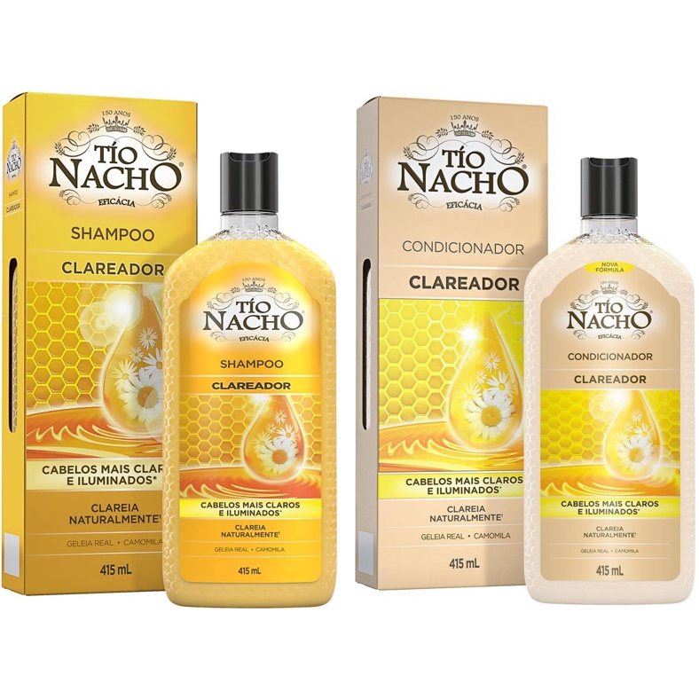 Kit Shampoo E Condicionador Clareador Tio Nacho Clareador 415ml ...