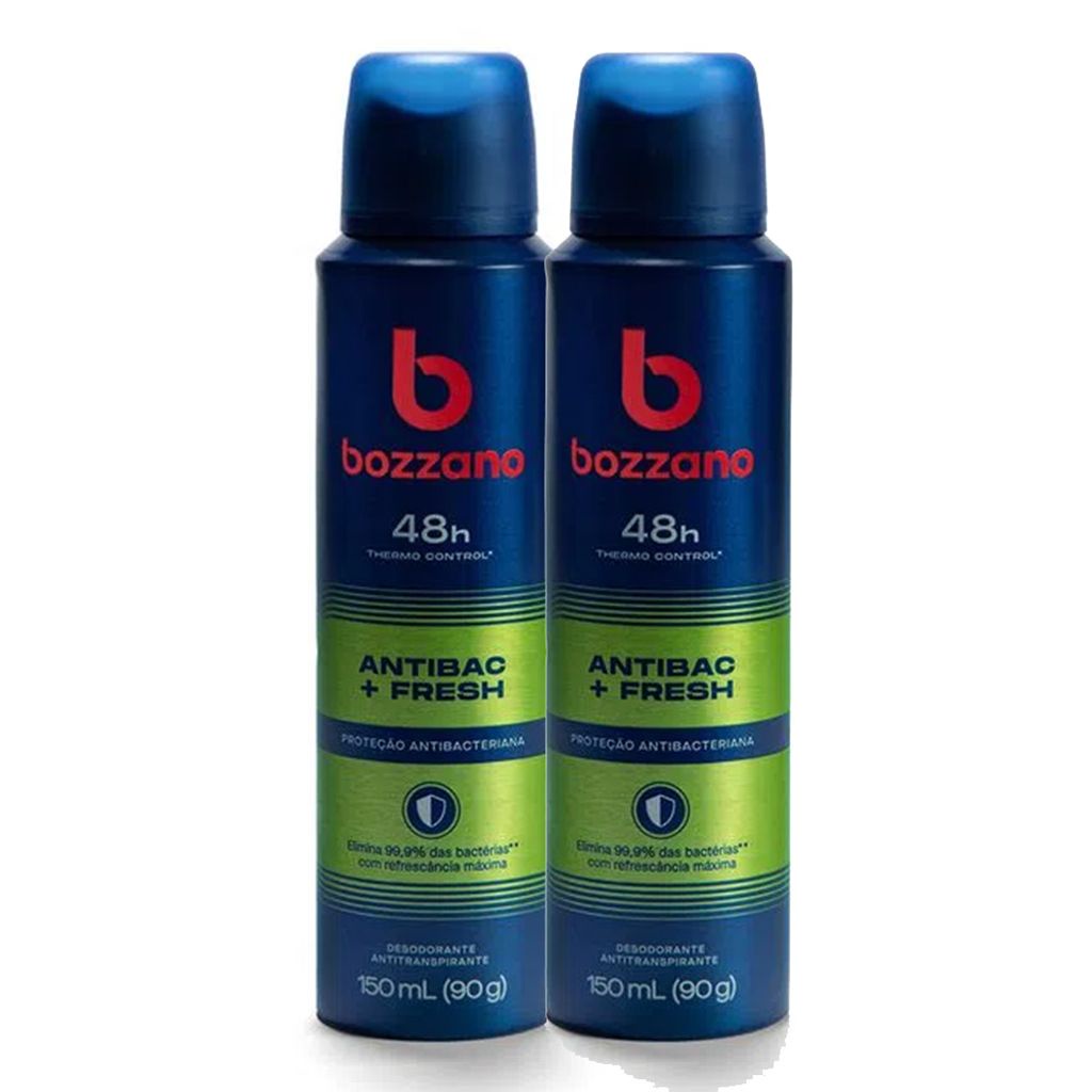 Desodorante Bozzano Fresh Aerosol Antitranspirante 48h 150ml | Kit com