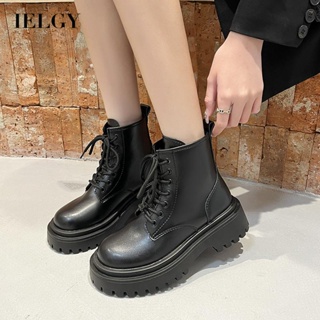 IELGY Todas As Mulheres Combinam Com Sola Grossa casual Retrô martin Botas