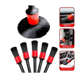 Kit Pincel De Higienização Automotiva 5 Tamanhos Carro