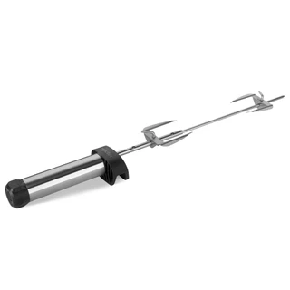 Espeto Giratório Inox Pilha Churrasco Flex Regulável Rotary Speto