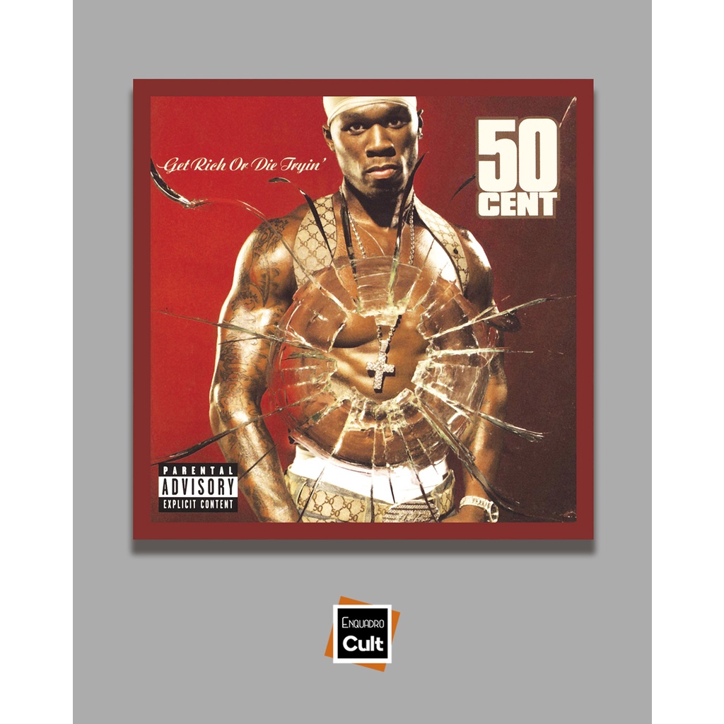 Quadro A4 Spotify Assinatura 50 Cent