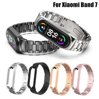 Pulseira De Aço Inoxidável Milanesa E Metal De Luxo Para Xiaomi watch Mi Band 7 6 5 4 3 Sem Parafuso